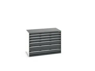 ladekast 900x1300x750mm 6laden zware lasten RAL7035 front RAL7016 - 7