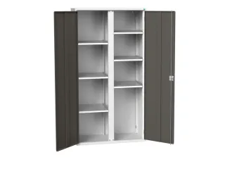 universele kast,HxBxD 2000x1050x550mm,6xStalen bodem,draaigrendelslot - 1