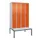 locker met bank,HxBxD 2120x1200x815mm,4vak,vak B 300mm,draaigrendel