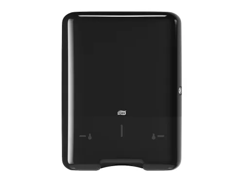 Tork 553008 H3 C-vouw en Z-vouw Handdoek Dispenser Elevation Zwart