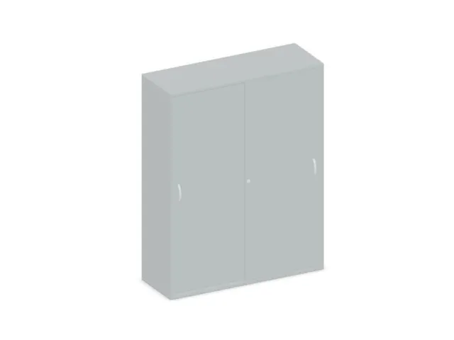 Schuifdeurkast 1540x1200x430mm Romp Lichtgrijs Decor Front Lichtgrijs