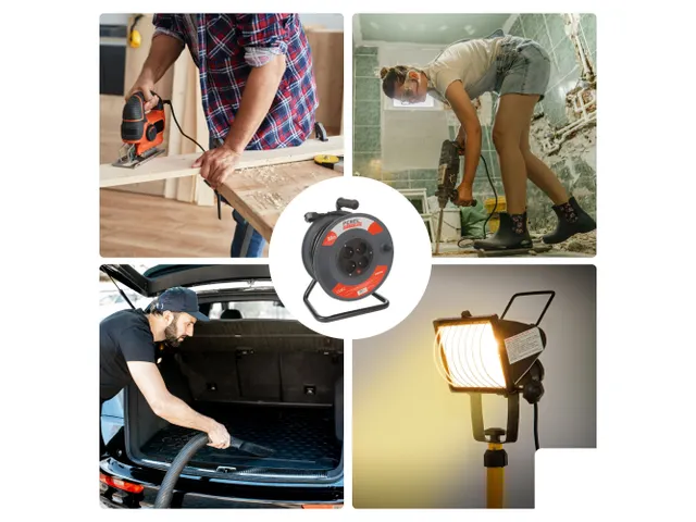 Kabelhaspel 50 M - 3g1.5 - 4 Stopcontacten Penaarde