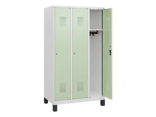 schoollocker,HxBxD 1630x900x500mm,3vak,vak B 300mm,cil.-slot,voeten