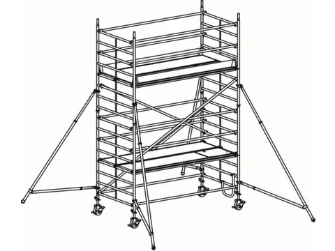 rolsteiger,reik H 5,4m,steiger H 4,64m,2platform(s),m. luik