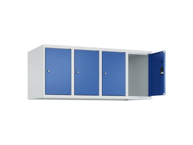opzetkast,v. locker,4vak.,vak B 300mm,HxBxD 500x1200x500mm,vleugeldeur