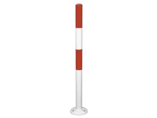 Afzetpaal Om In Te Draaien Ronde Buis D 60Mm H 1 03M Wit/rood - 1