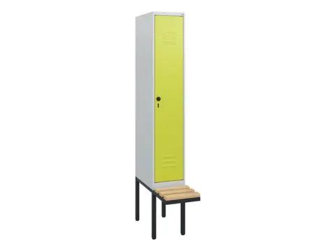 locker met bank,HxBxD 1950x300x815mm,1vak,vak B 300mm,draaigrendel