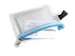 etui A7 PVC-vrij transparant blauw met ritssluiting