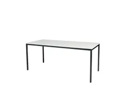 Domino Basic Tafel Vaste Hoogte 1800x800mm Grijs 25mm Zwart 4-Poot