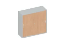 Schuifdeurkast 1150x1200x430mm Romp Lichtgrijs Decor Front Beuken