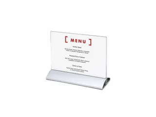 Menukaarthouder IEZZY liggend A5 aluminium voet - 1