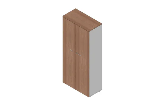 Kantoorkast Romp Aluminium Front Canaletto-Hout bxdxh 900x450x2000mm