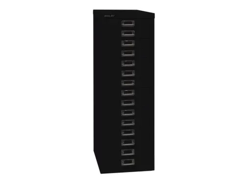 kantoor-ladekast HxBxD 857x278x380mm 15 laden romp + front zwart