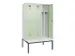 locker met bank,voor scheiding van kleding,HxBxD 2120x1200x815mm,3vak
