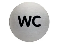 Infobord Pictogram Durable 4907 Wc Rond 83mm rvs