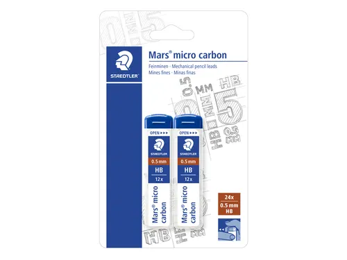 Potloodstift Staedtler Mars Carbon Micro 250 0.5mm HB blister