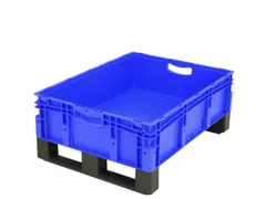 Euronorm Stapelkrat Pp 220x800x600mm 85l Dubbele Bodem Sledepoten