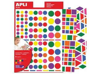 Verwijderbare Stickers Assorti Vormen En Kleuren - 1