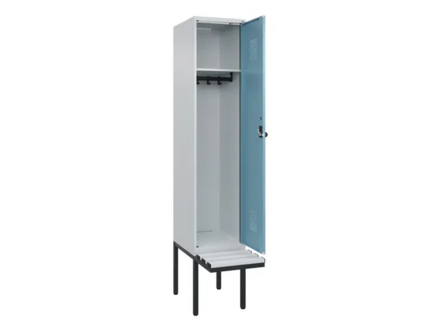 locker met bank,HxBxD 2120x400x815mm,1vak,vak B 400mm,draaigrendel