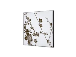 Wanddecoratie Textiel Set 40x40cm Japanse Bloesem Bruin