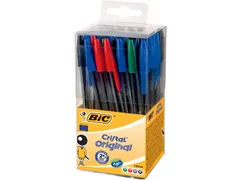 balpen Cristal, doos met 50 stuks in geassorteerde kleuren