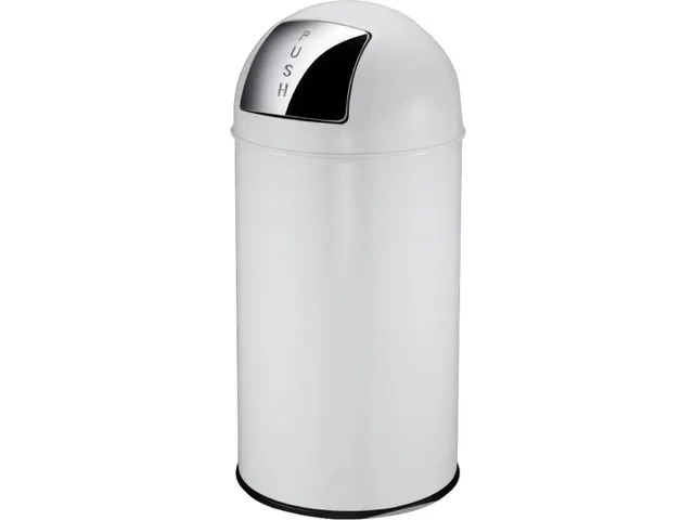 Afvalbak Pushcan 40 Liter Wit