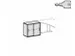 Schuifdeurkast 720x800x430mm Romp Esdoorn Decor Front Lichtgrijs