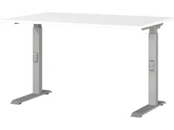 In hoogte verstelbaar bureau,HxBxD 680-910x1200x800mm,blad wit