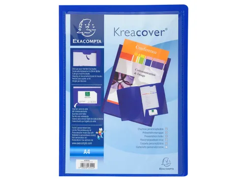 Presentatiemap Soepel PP Krea Cover A4 Blauw