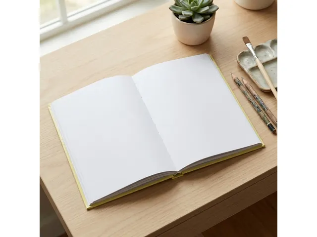 Dummyboek Kangaro A5 geel pastel hard cover 80 blad blanco 100 grams