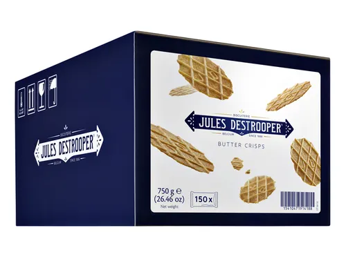Koekjes Jules Destrooper natuurboterwafels doos 150 stuks