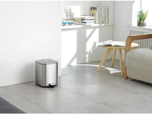 Vierkante Pedaalemmer Regent Step Bin 6 Liter Mat Rvs