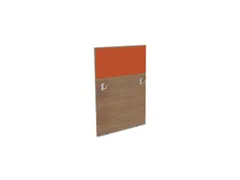 baliepaneel,v. bureau,aanbouw links,B 800mm,NT-cherry,BN3012-oranje
