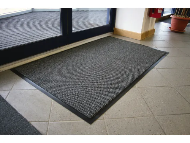 schoonloopmat,HxLxB 7x1500x900mm,zwart/staal