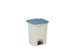 pedaalemmer,1x70l,HxBxD 673x495x412mm,romp PP wit,deksel PP blauw