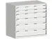 ladekast HxBxD 1000x1050x650mm 6laden RAL7035 front RAL7035