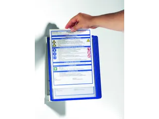 Durable 5551 Zichtpanelensysteem Wand VARIO WALL 5 tassen Blauw - 4