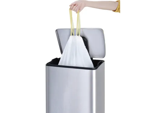 Afvalzak EKO MDPE type F1 met trekband 49x68cm 18-28L wit