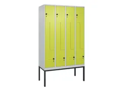 Z-garderobekast,HxBxD 2120x1200x500mm,vak B 150/300mm,draaigrendel