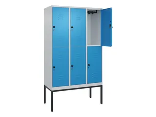 dubbeldekse locker,HxBxD 2120x1200x500mm,3x2vak.,vak B 400mm - 2