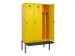 locker met bank,voor scheiding van kleding,HxBxD 2120x1200x815mm,3vak