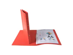 Ringmap glanskarton A4 2R 15mm rood