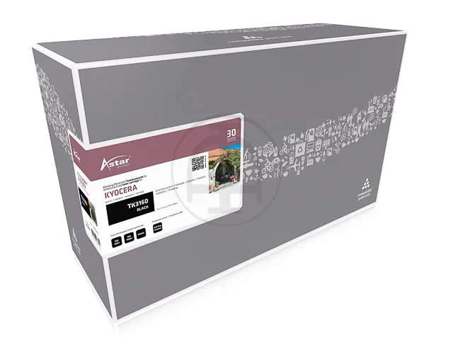 AS10010 Astar Kyocera TK3160 Ecosys toner zwart rebuilt 12.500pag chip