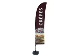 Beachflag 430cm complete set "Crêpes" Bruin