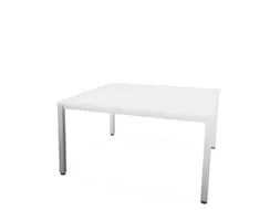 vergadertafel HxBxD 74x140x140cm vierkant Bl-wit 4voeten alu