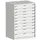 ladekast HxBxD 1200x800x650mm 10laden RAL7035 front RAL7035