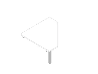koppelelement voor bureau,90 °,HxBxD 730x840x840mm,v. C-voet,blad wit - 1
