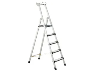 trapladder,eenzijdig,5treden,m. bekleding,stand H 1m,balk L 1,79m - 2