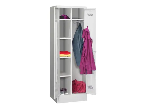 kleding-/wasgoedkast,HxBxD 1850x600x500mm,RAL7035,front RAL7035
