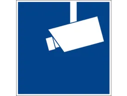 aanwijzingsbord,Aanwijzing videobewaking,PVC,blauw/wit,om te verlijmen